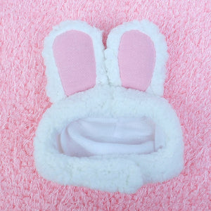 1pc Short Plush Cute Cartoon Rabbit Ear Pet Cat Dog Puppy Hat Cap Halloween Costume Cosplay Masquerade Party Gift Pet Supplies