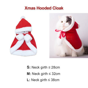 Pet Dog Cat Costume Christmas Antlers Hat Cloak Halloween Disguise Clothes For Cats Small Dogs New Year Suit Funny Pet Accessory