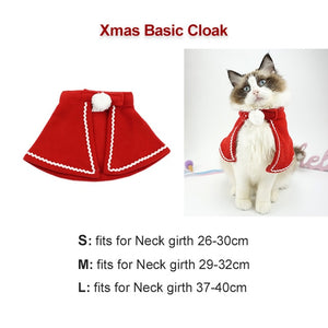 Pet Dog Cat Costume Christmas Antlers Hat Cloak Halloween Disguise Clothes For Cats Small Dogs New Year Suit Funny Pet Accessory
