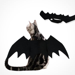 Halloween Cat Bat Wings Collar Harness Decor Puppy Pet Cat Black Bat Dress Up Funny Wing Cat Clothes Accessory Christmas Gifts 4