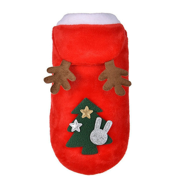Christmas Cat Clothes Santa Costume