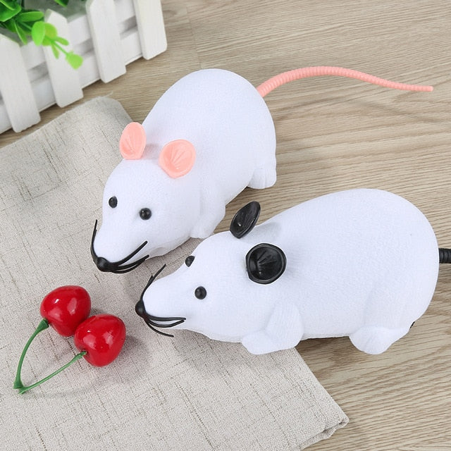 2018 Hot Sale New Colorful Funny Pet Cat Mice Toy Wireless RC Gray Rat Mice Toy Remote Control Mouse for Kids Toys Freeshipping