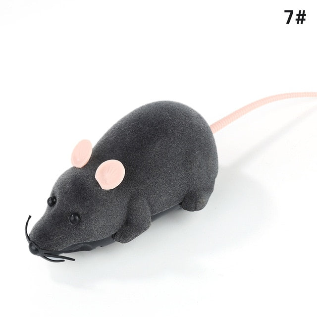2018 Hot Sale New Colorful Funny Pet Cat Mice Toy Wireless RC Gray Rat Mice Toy Remote Control Mouse for Kids Toys Freeshipping