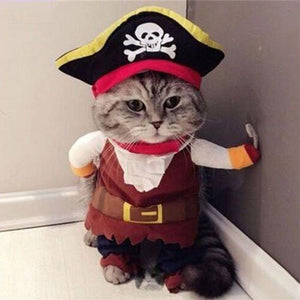 New Arrival Funny Pet Clothes Cosplay Pirate Dog Cat Halloween Party Cute Costume Clothing Comfort For Small Medium Dog #254925