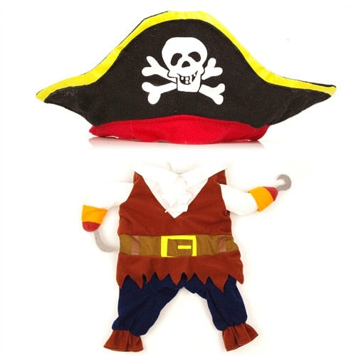 New Arrival Funny Pet Clothes Cosplay Pirate Dog Cat Halloween Party Cute Costume Clothing Comfort For Small Medium Dog #254925