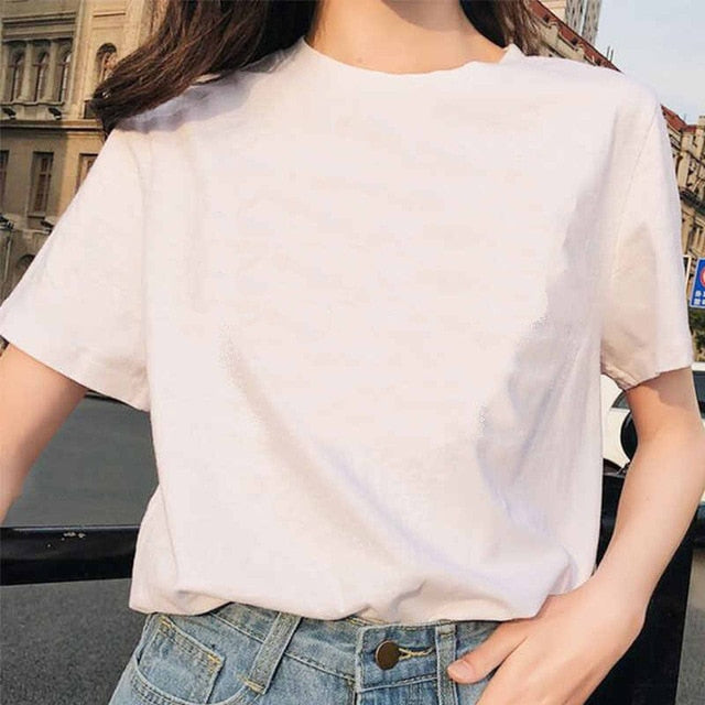 Pusheen Cat T Shirts Women Funny Graphic Cartoon Fashion Kawaii T-shirt Female Ullzang Cute 90s Korean Tshirt Top Tees Harajuku